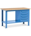 Banco Da Lavoro Work Up Work1504 Con 1 Armadio A Cassetti Con 4 Cassetti