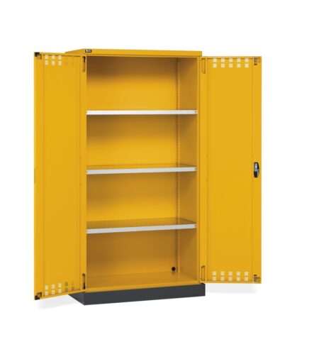 Armadio 2 Ante A Battente Fessurate, 3 Ripiani, 1 Vasca Stagna Esterna, L1048 X P600 X H2027 Mm, Perfom14025