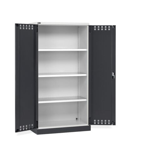 Armadio 2 Ante A Battente Fessurate, 3 Ripiani, 1 Vasca Stagna Esterna, L 1048 X P 600 X H 2027 Mm, Perfom14026