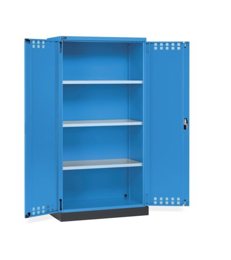 Armadio 2 Ante A Battente Fessurate, 3 Ripiani, 1 Vasca Stagna Esterna, L1048 X P600 X H2027 Mm, Perfom14028