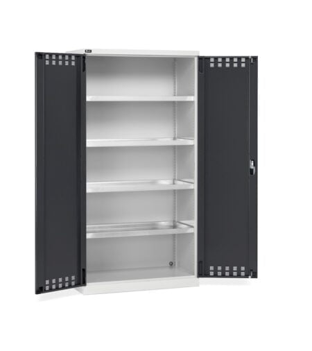 Armadio 2 Ante Battente Fessurate, 4 Vasche Stagne Interne, L1023 X P555 X H2000 Mm, Perfom14030