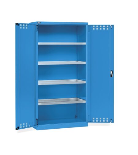 Armadio 2 Ante Battente Fessurate, 4 Vasche Stagne Interne, L1023 X P555 X H2000 Mm, Perfom14032