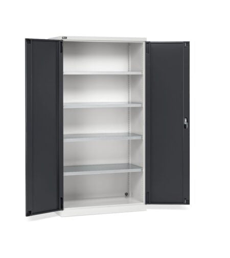 Armadio Con 2 Ante, 4 Ripiani, L1023 X P555 X H2000 Mm, Perfom14001