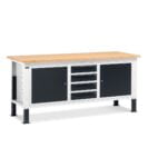 banco-da-lavoro-work-up-work2009-con-1-armadio-con-4-cassetti-e-2-armadi-con-porta