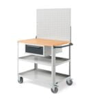 carrello-clever-large-con-piano-in-legno-piano-in-acciaio-aggiuntivo-cassetto-e-parete-forata-clever1025