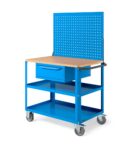 carrello-clever-large-con-piano-in-legno-piano-in-acciaio-aggiuntivo-cassetto-e-parete-forata-clever1025
