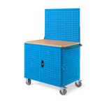 carrello-clever-large-con-piano-in-legno-piano-in-acciaio-aggiuntivo-pannelli-e-parete-forati-coppia-porte-clever1023