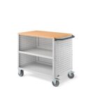 carrello-clever-large-con-piano-in-legno-piano-in-acciaio-aggiuntivo-pannelli-forati-e-pannello-forato-posteriore-clever1015