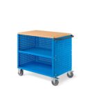 carrello-clever-large-con-piano-in-legno-piano-in-acciaio-aggiuntivo-pannelli-forati-e-pannello-forato-posteriore-clever1015