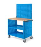 carrello-clever-large-con-piano-in-legno-piano-in-acciaio-aggiuntivo-pannelli-forati-e-parete-forata-clever1021