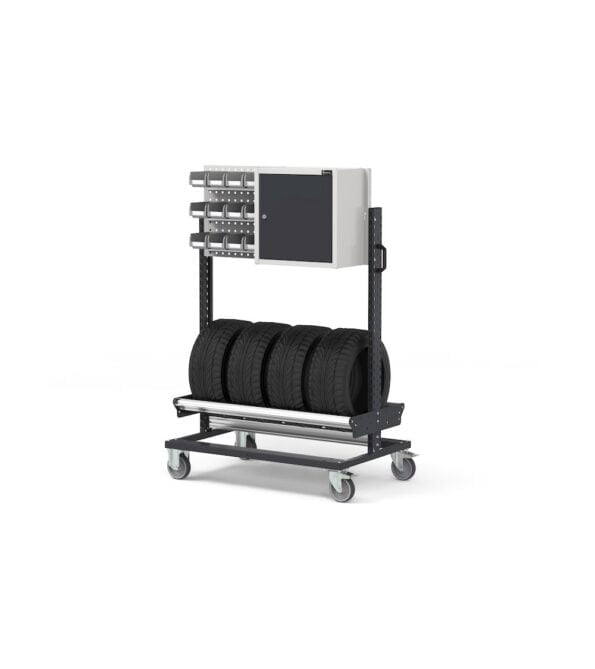 Bilanciatore Per Pneumatici Moto - Con 4 Supporti Regolabili E Livella, 40x19x50cm