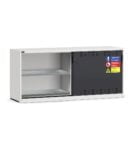 Armadietto Con Ante Scorrevoli Fessurate, 4 Vasche Interne, L2040 X P600 X H915 Mm, Ral 7035 + 7016, Perfom22002