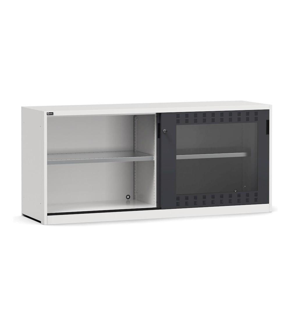 armadio-basso-con-ante-scorrevoli-in-policarbonato-e-piani-fessurati-l2040-x-p600-x-h915-mm-ral-7035-7016-perfom24003