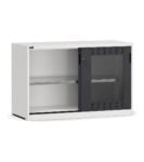 Armadio Basso Con Porte Scorrevoli In Policarbonato E Piano Fessurato, L1428 X P600 X H915 Mm, Perfom24002